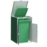 Vidaxl container storage for 1 container 72x81x115 cm steel green