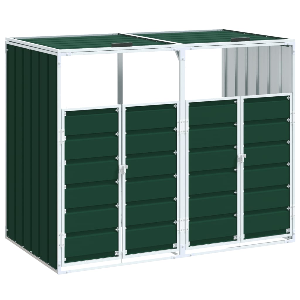 Vidaxl Container Späichere fir 2 Container 144x81x11 CM Stead Gréng