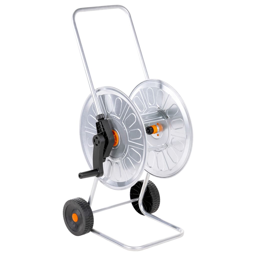 Carrello per tubo del giardino Vidaxl per 60 m 1 2 Acciaio per tubo