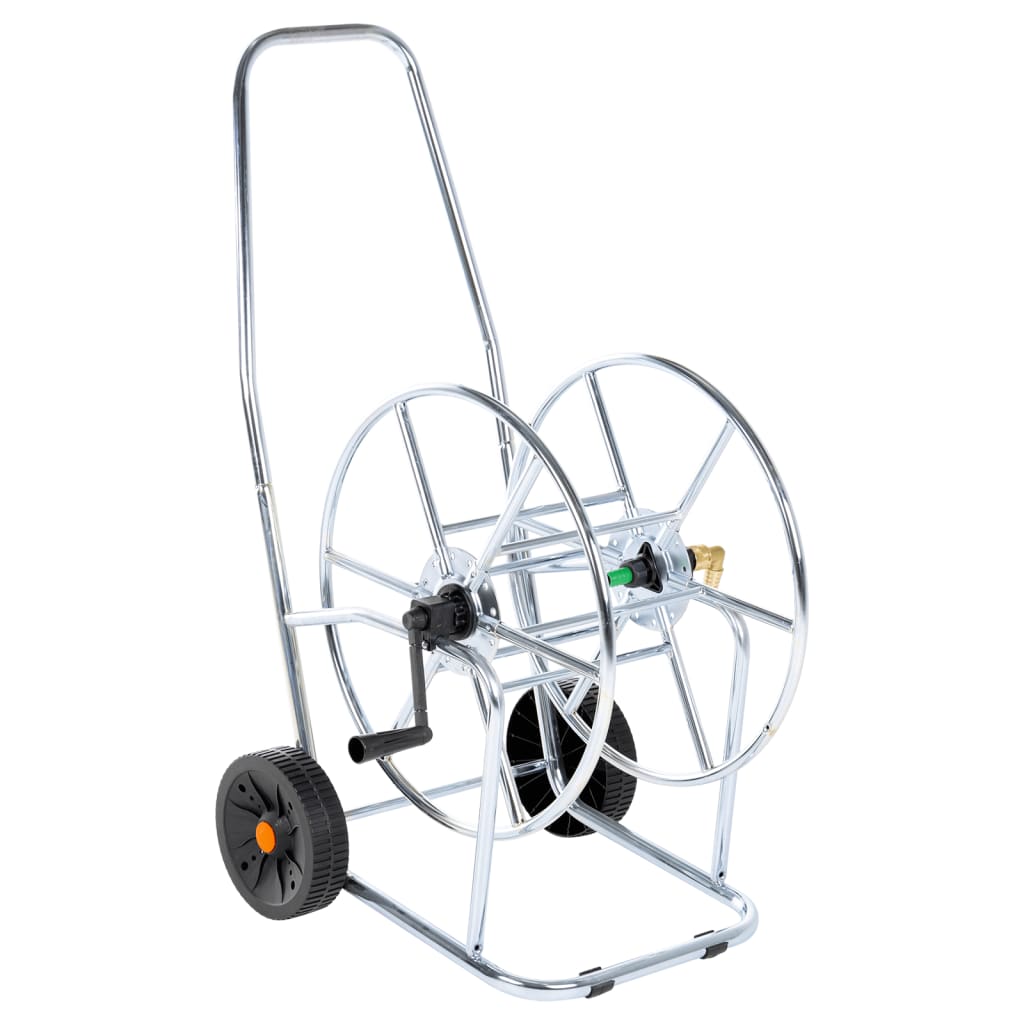 Carrello per tubo del giardino Vidaxl per 80 m 3 4 Acciaio per tubo