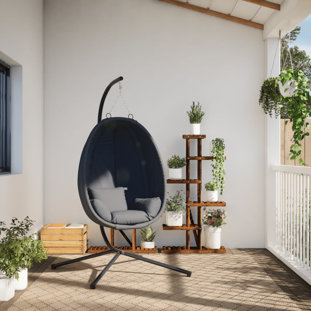 Vidaxl Hanging chair with standard fabric and steel anthracite -colored