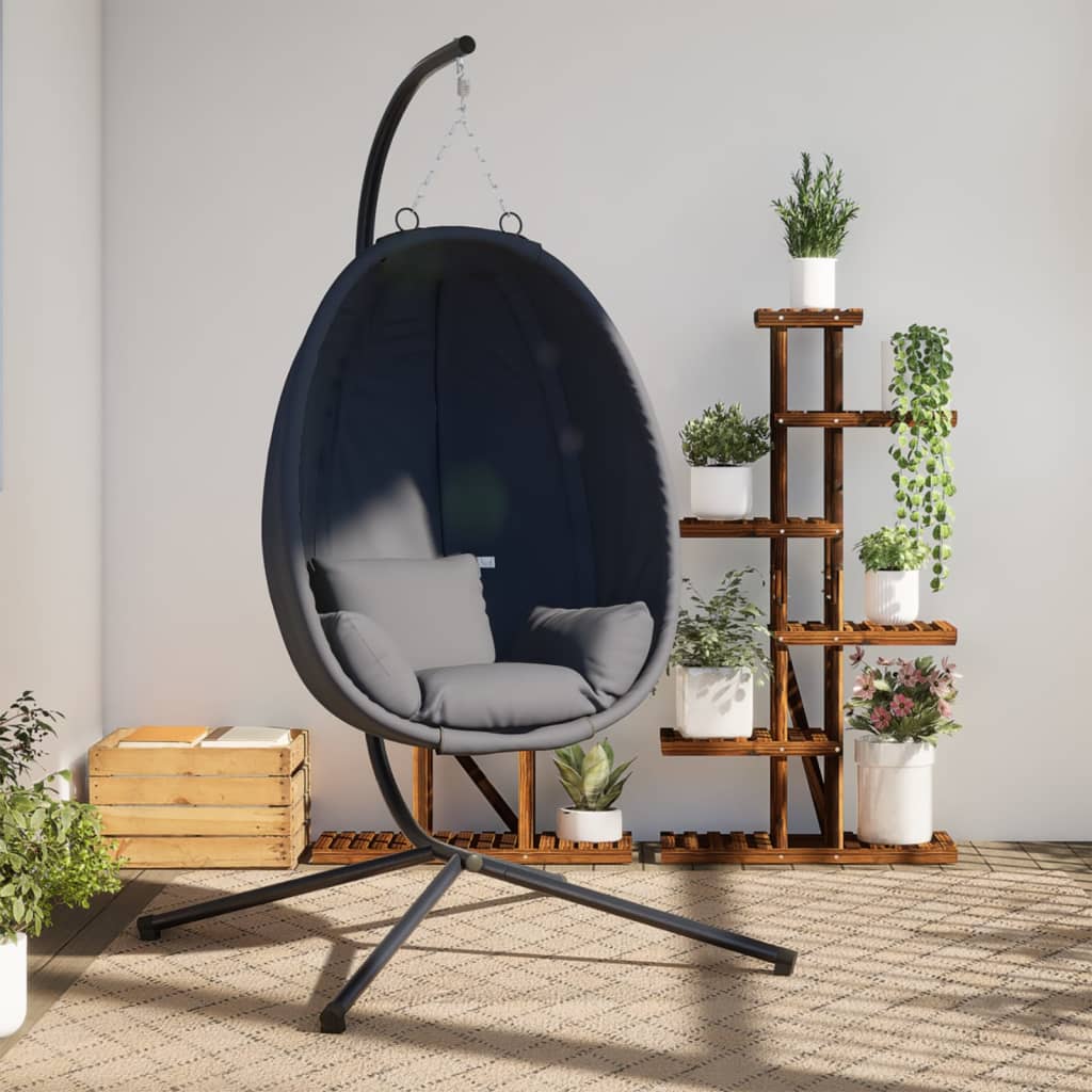 Vidaxl Hanging chair with standard fabric and steel anthracite -colored