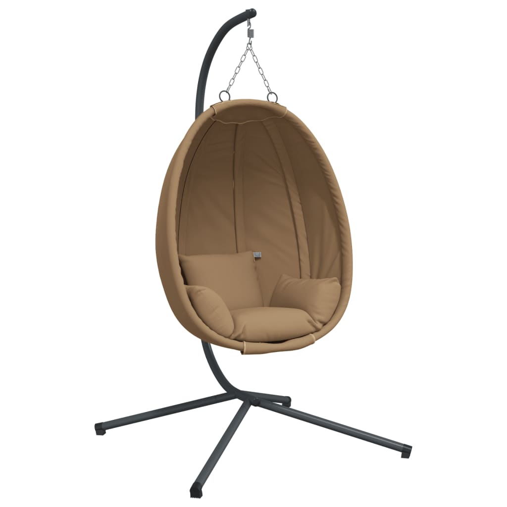 VidaXL Hanging chair with standard fabric and steel taupe