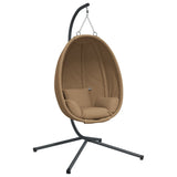 VidaXL Hanging chair with standard fabric and steel taupe