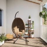 VidaXL Hanging chair with standard fabric and steel taupe