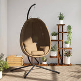 VidaXL Hanging chair with standard fabric and steel taupe