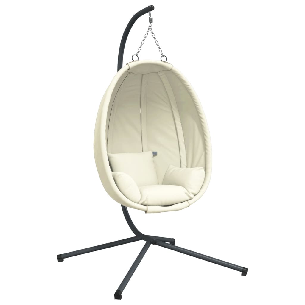 Vidaxl Hanging chair with standard fabric and steel beige