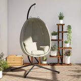 Vidaxl Hanging chair with standard fabric and steel beige