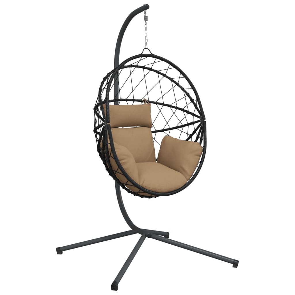 Vidaxl Hanging chair with standard Rattan and Staal Taupe
