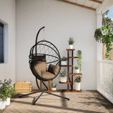 Vidaxl Hanging chair with standard Rattan and Staal Taupe