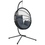 Vidaxl Hanging chair with standard Rattan and Steel Anthracite -colored