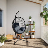 Vidaxl Hanging chair with standard Rattan and Steel Anthracite -colored