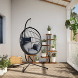 Vidaxl Hanging chair with standard Rattan and Steel light gray
