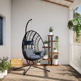 Vidaxl Hanging chair with standard Rattan and Steel Anthracite -colored