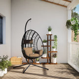 Vidaxl Hanging chair with standard Rattan and Staal Taupe