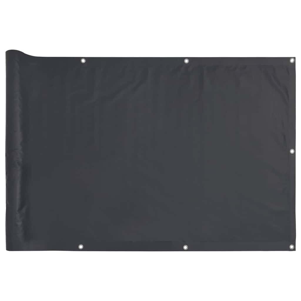 Vidaxl Balkon Screen 500x75 cm pvc Anthhacite -Colored