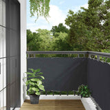 Vidaxl Balkon Screen 500x75 cm pvc Anthhacite -Colored