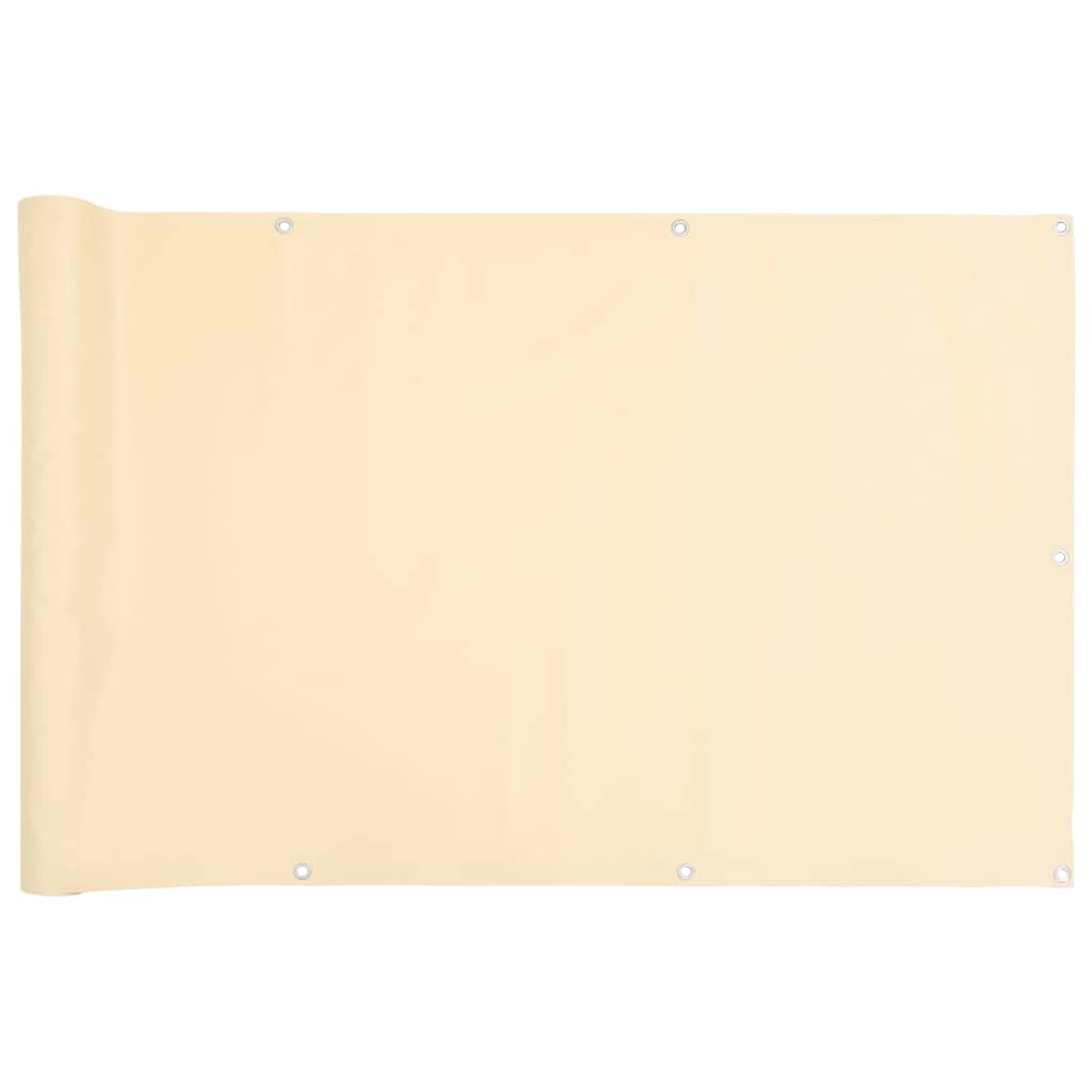 Vidaxl balkonscherm 600x75 cm pvc crèmekleurig