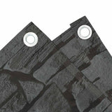 Vidaxl Balcony Screen Stone Pattern 500x75 cm Pvc Grey
