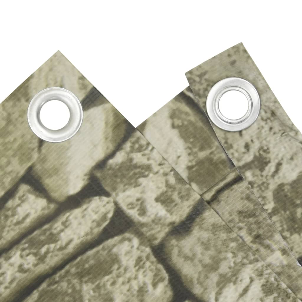 Vidaxl Balcony Screen Stone Pattern 700x75 cm PVC