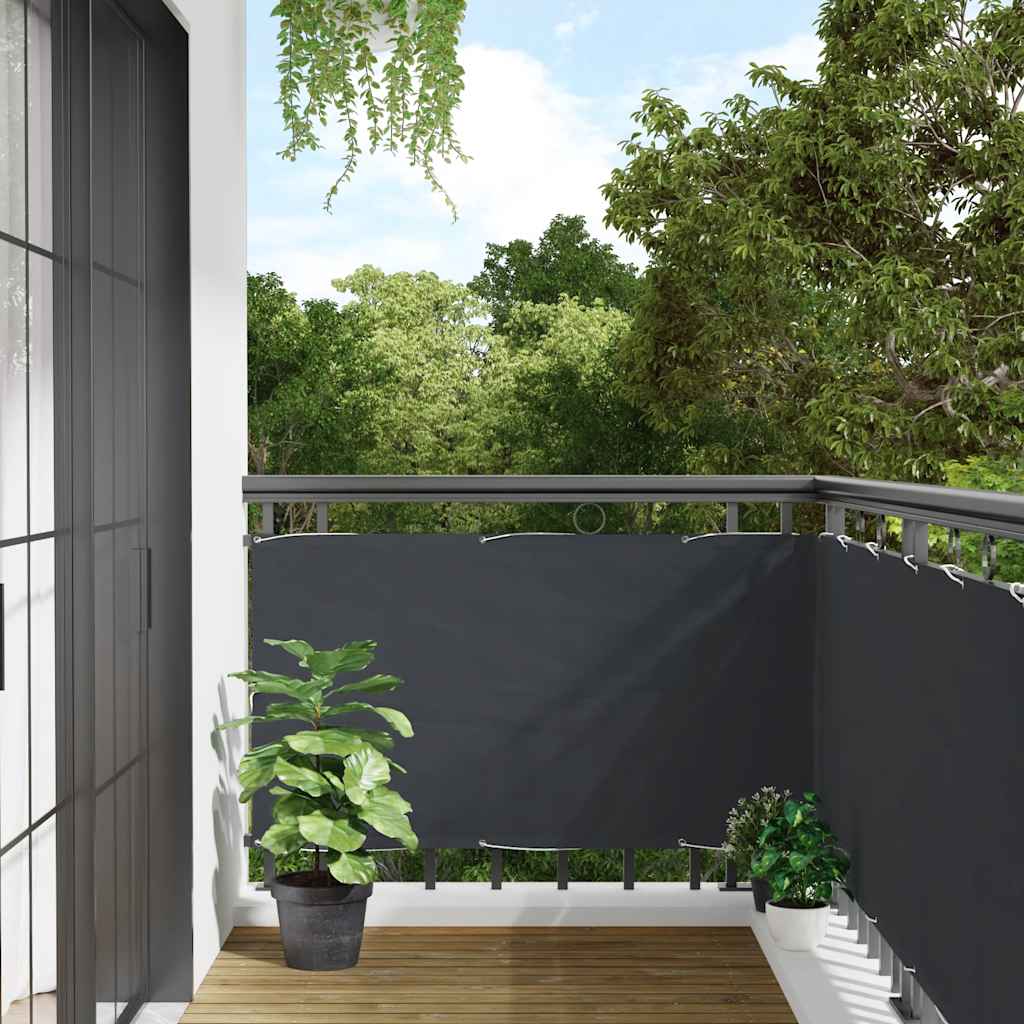 Vidaxl balkonscherm 1000x90 cm pvc antracietkleurig