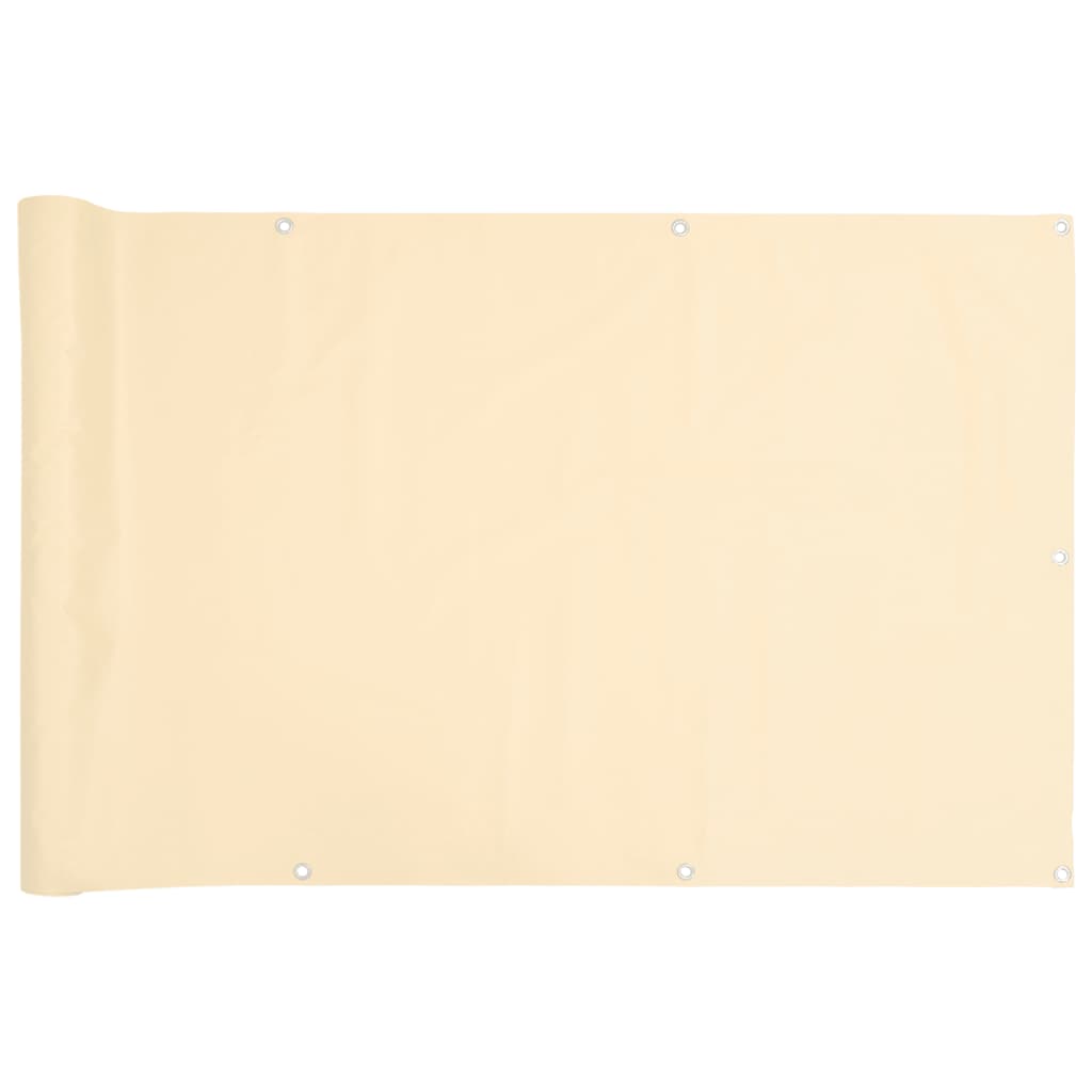 Vidaxl balkonscherm 1000x90 cm pvc crèmekleurig