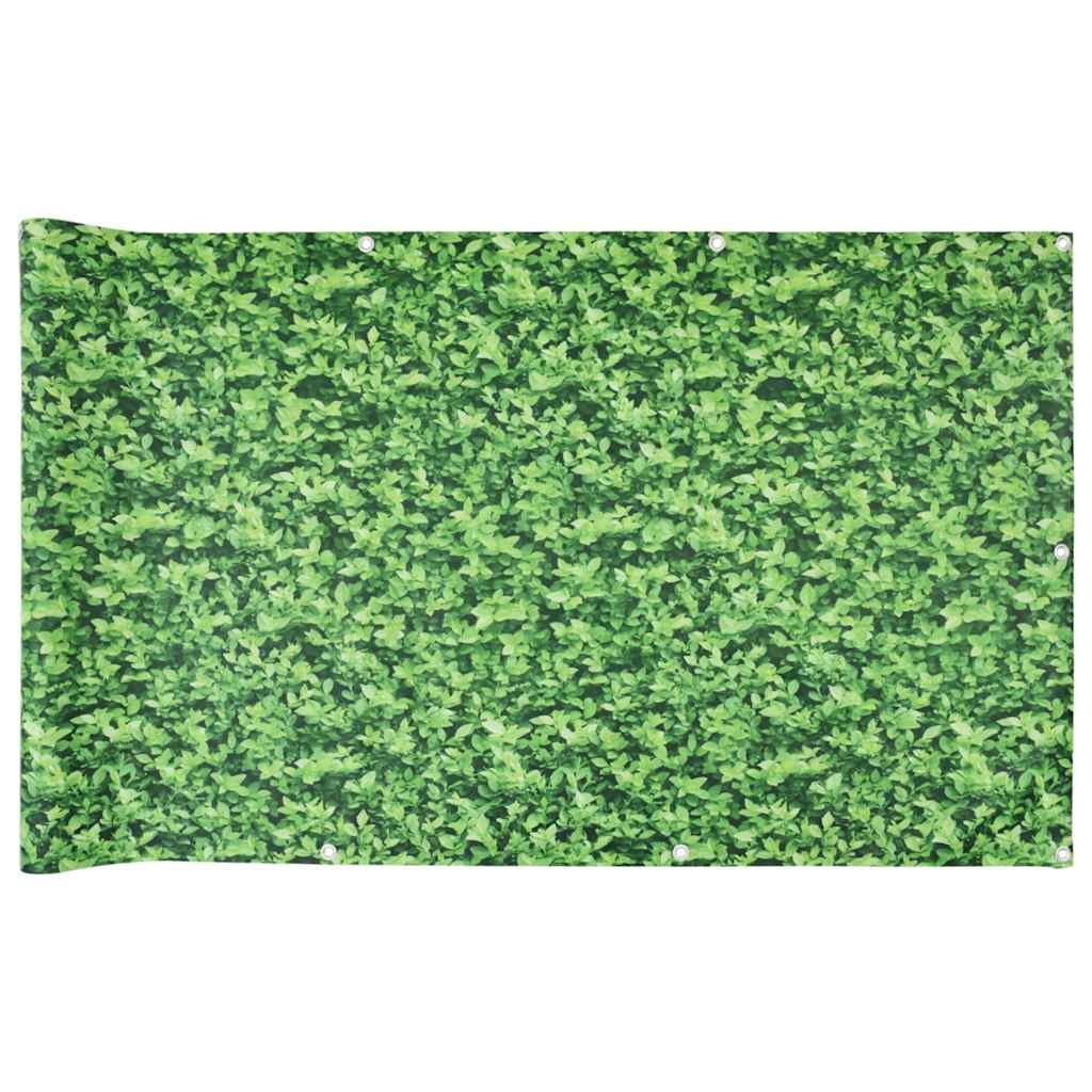 Vidaxl balkonscherm plantpatroon 700x90 cm pvc groen