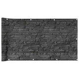 Vidaxl Balcony Screen Stone Pattern 700x90 cm PVC Gray