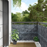 Vidaxl Balcony Screen Stone Pattern 800x90 cm PVC Gray