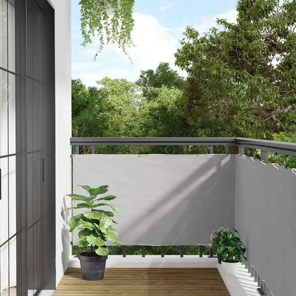 Balkon zaslon Vidaxl 500x120 cm PVC siva