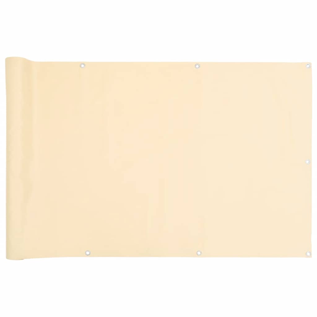 VidaXL Balcony screen 500x120 cm PVC cream -colored