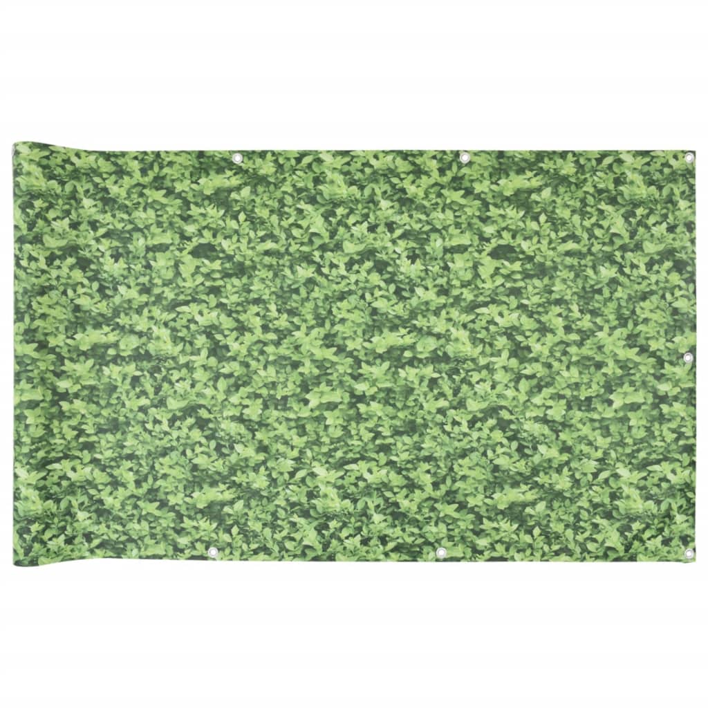 Patrón de planta de pantalla de balcón Vidaxl 800x120 cm PVC Green