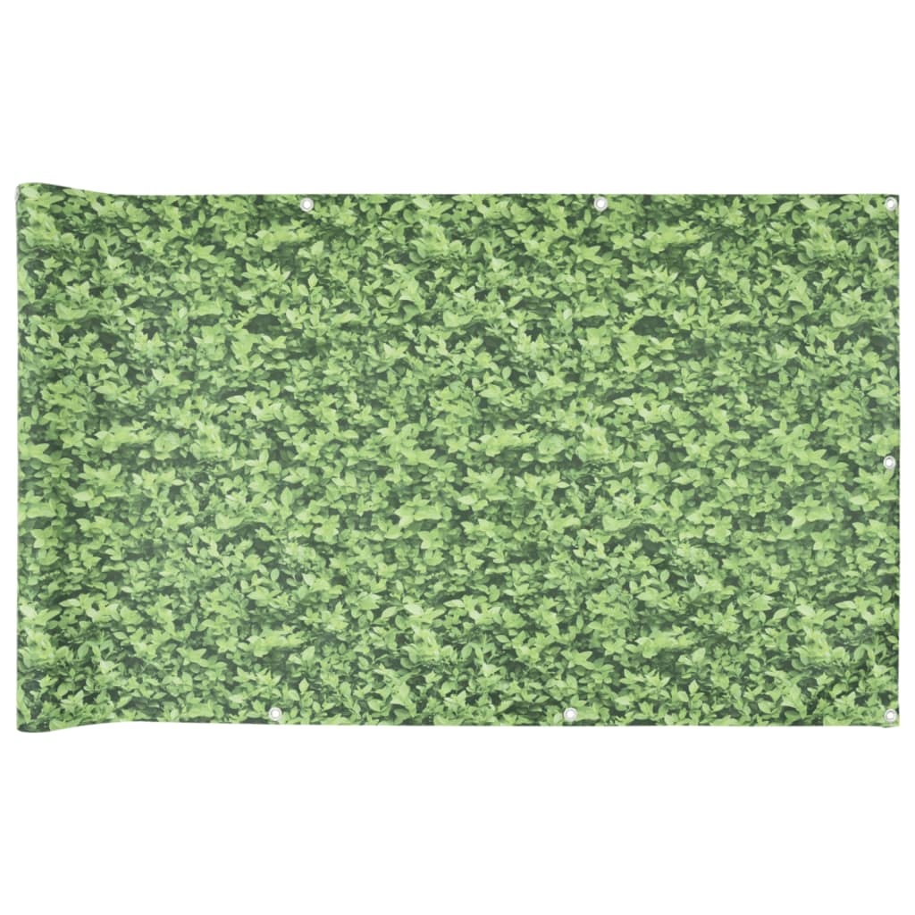 Patrón de planta de pantalla de balcón Vidaxl 1000x120 cm PVC Green