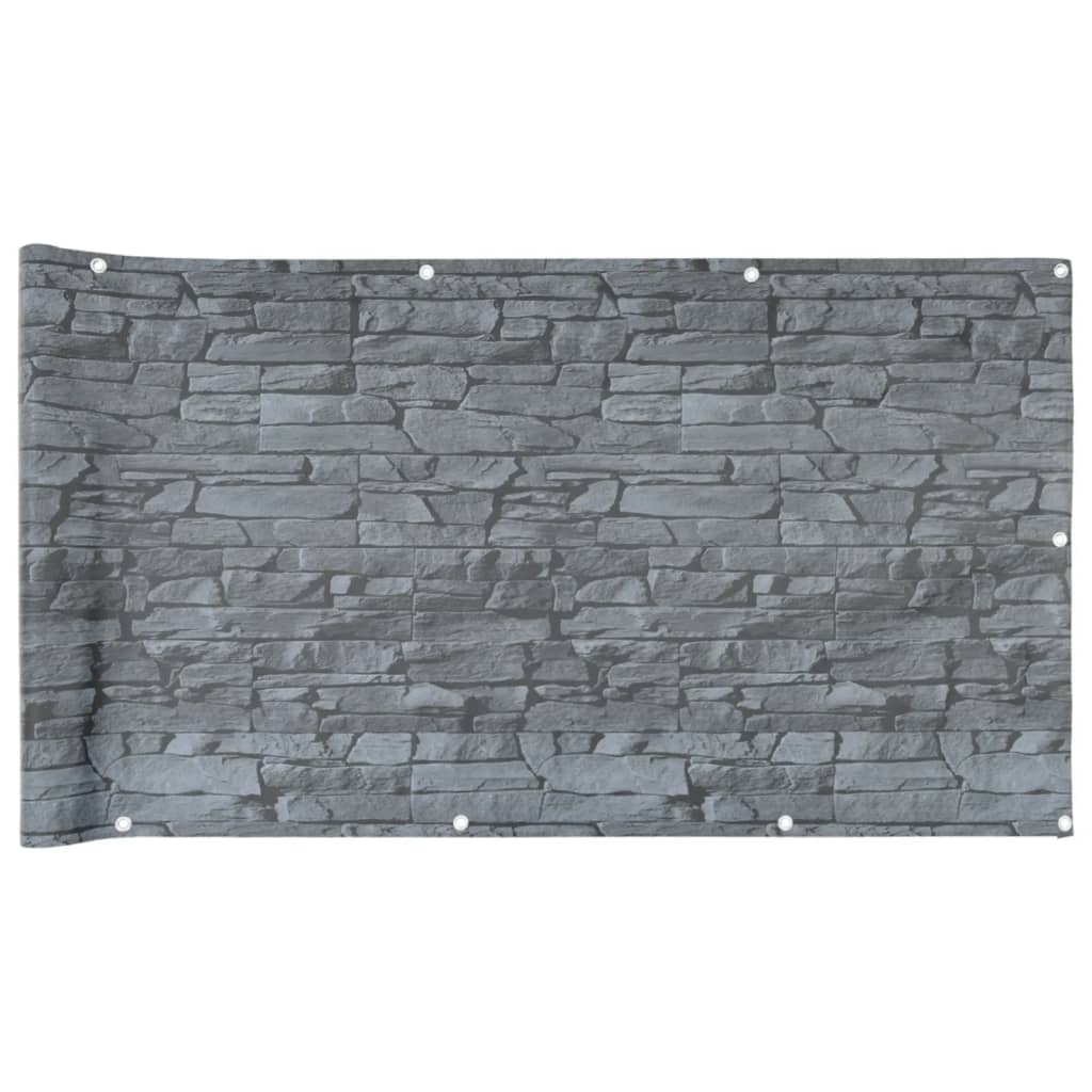 Vidaxl Balkon Bildschirmstein Muster 300x120 cm PVC Grau