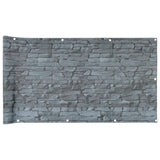 Vidaxl Balkon Bildschirmstein Muster 300x120 cm PVC Grau