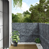 Vidaxl Balkon Bildschirmstein Muster 300x120 cm PVC Grau