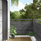 Vidaxl Balkon Bildschirmstein Muster 500x120 cm PVC Grau
