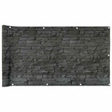 Vidaxl Balkon Bildschirm Stein Muster 600x120 cm PVC Grau