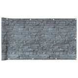 Vidaxl balkon skærm stenmønster 800x120 cm pvc grå