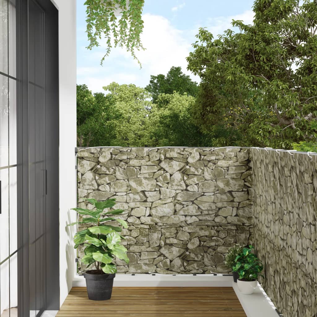 VIDAXL Balkon Bildschirmstein Muster 400x120 cm PVC
