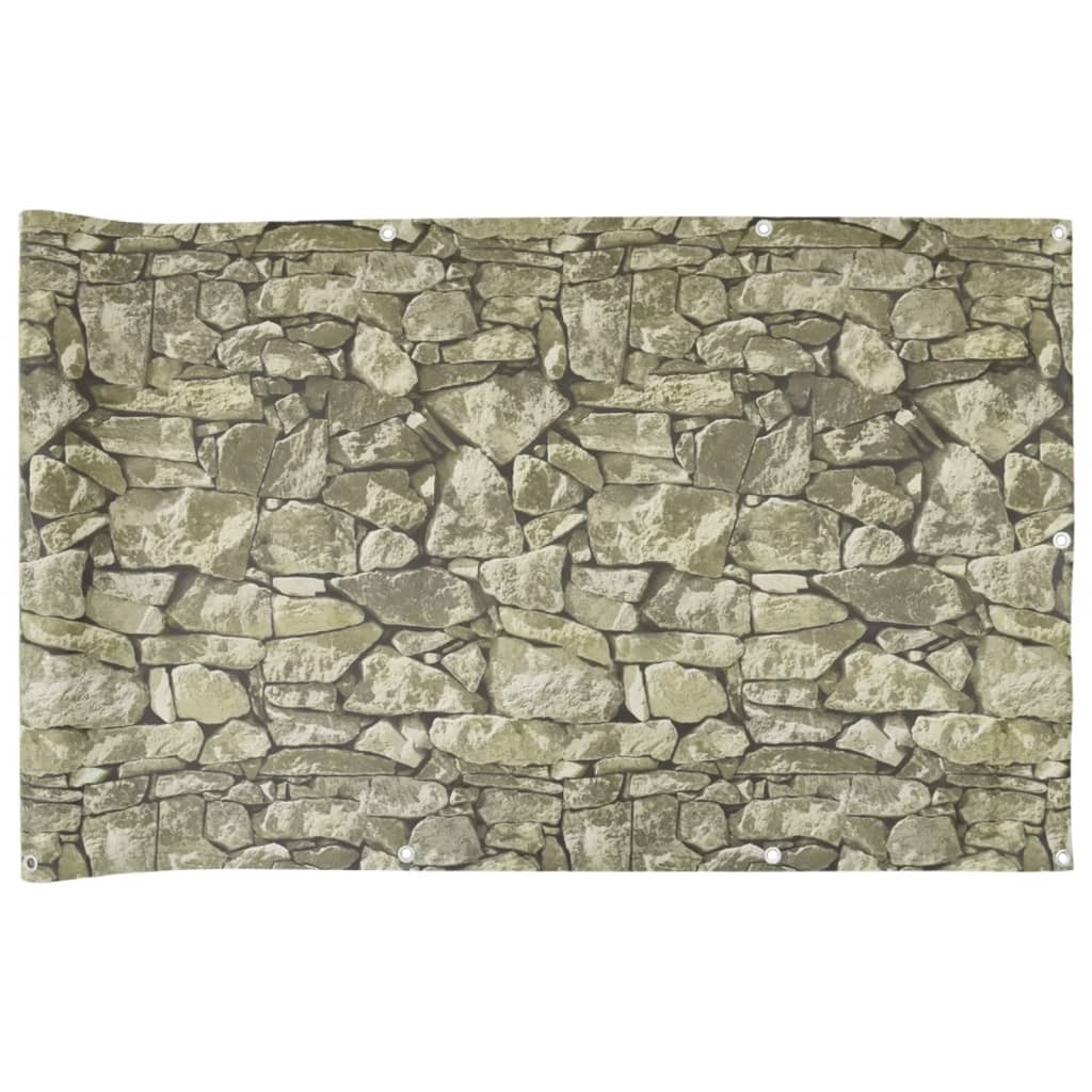 Patrón de piedra de pantalla de balcón Vidaxl 500x120 cm PVC