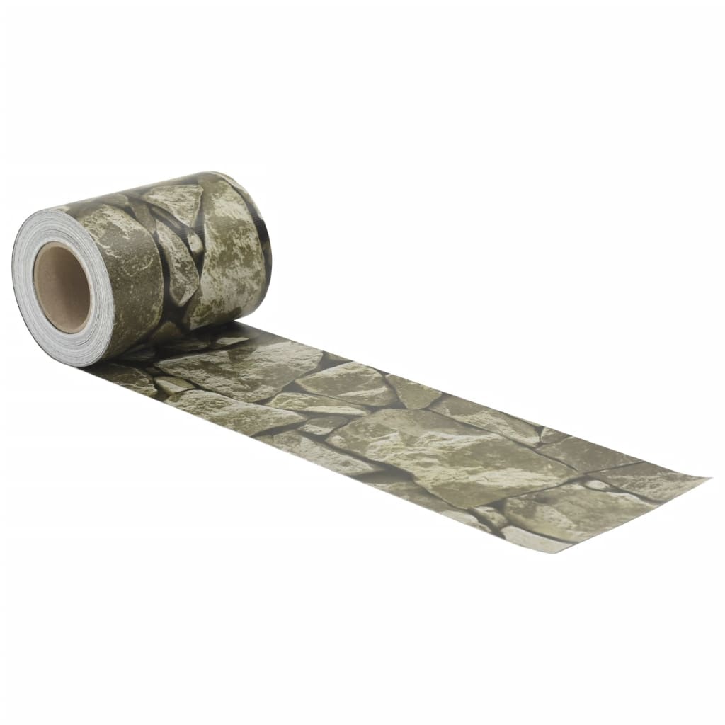Vidaxl Haveskærm Stensmønster 35x0,19 M PVC Grå
