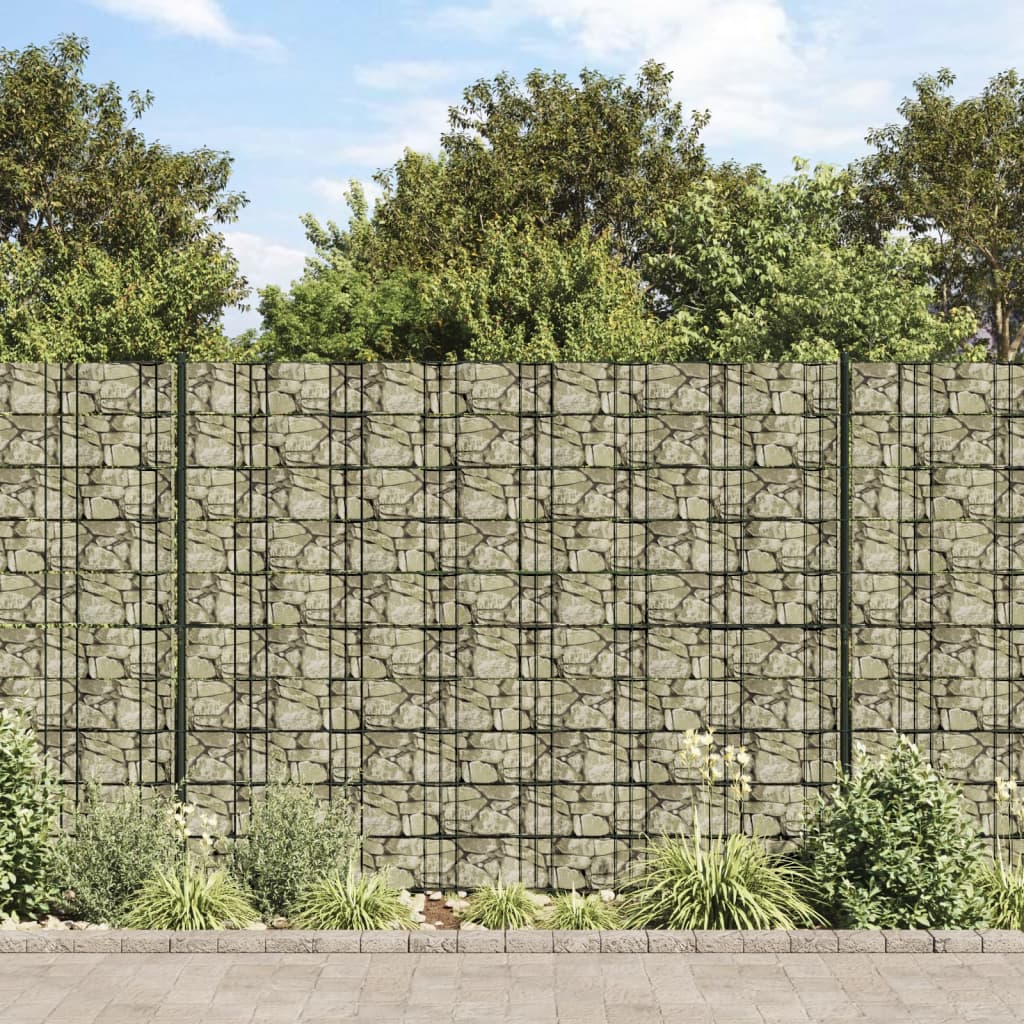 Vidaxl Haveskærm Stensmønster 35x0,19 M PVC Grå