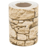 Patrón de piedra gruesa de Vidaxl Garden 35x0.19 M PVC Beige