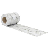 Patrón de grava de mármol de la pantalla de jardín de Vidaxl 35x0.19 M PVC Gray