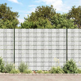 Patrón de grava de mármol de la pantalla de jardín de Vidaxl 35x0.19 M PVC Gray