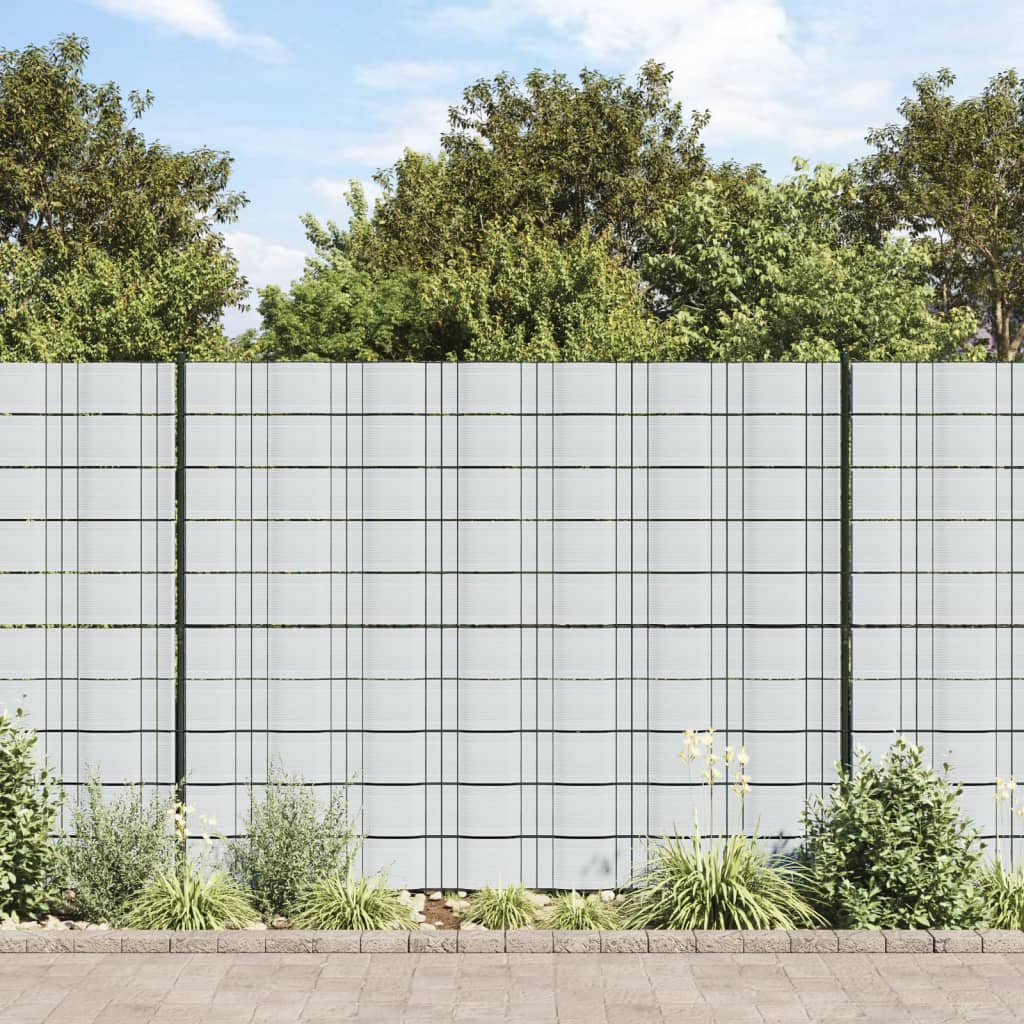 Vidaxl Gartenbildschirme 10 ST 252.5x19 M PVC Hellgrau