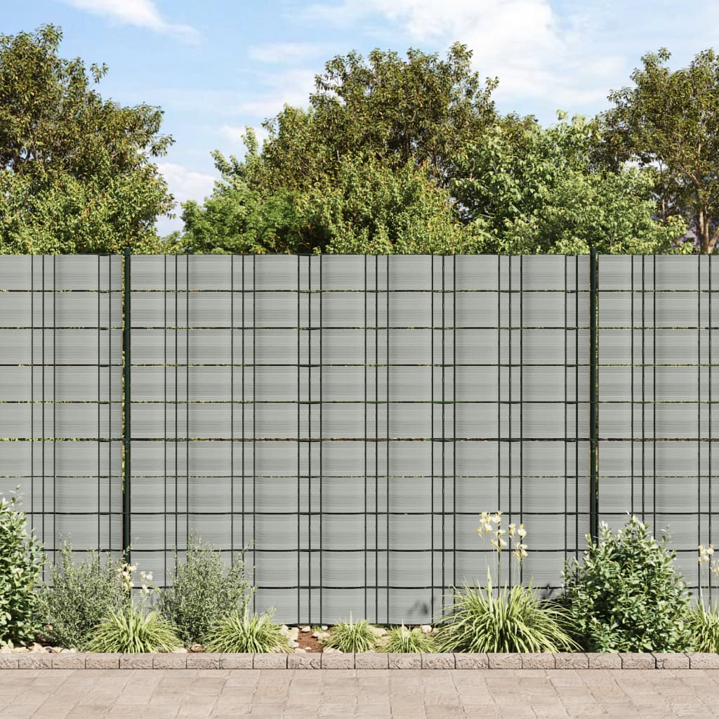 Pantallas de jardín Vidaxl 10 ST 252.5x19 M PVC Stone Gray