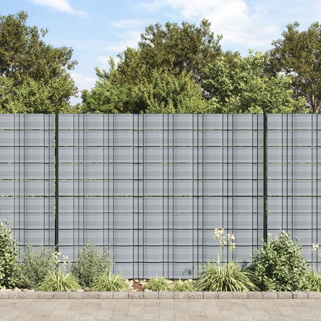 Pantallas de jardín Vidaxl 10 ST 252.5x19 M PVC Gray