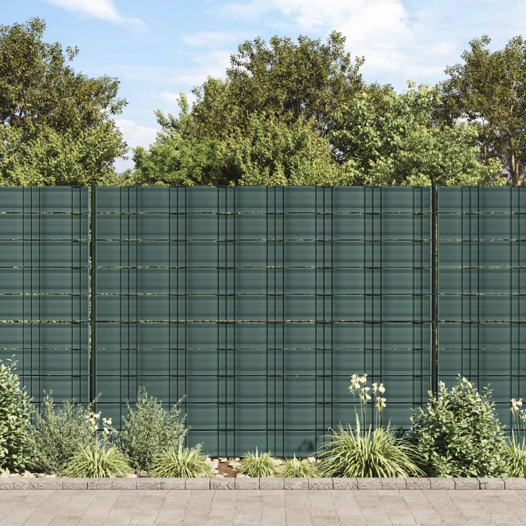 Pantallas de jardín Vidaxl 10 ST 252.5x19 M PVC Green
